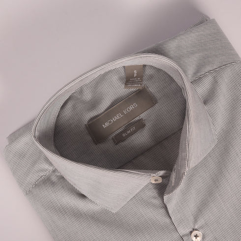 MK Grey & White Pin Stripped Shirt